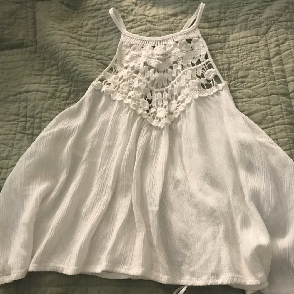 LA Hearts Flowy Lace Top